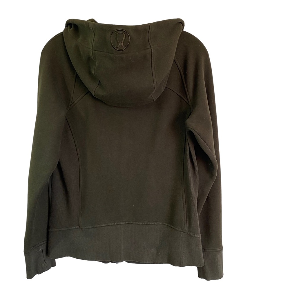 Lululemon Scuba Hoodie *Light Cotton Fleece Size 8 Dark Olive - Picture 4 of 14